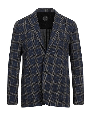 T-JACKET by TONELLO Blazer Midnight blue 80% Cotton, 12% Viscose, 7% Polyamide, 1% Elastane