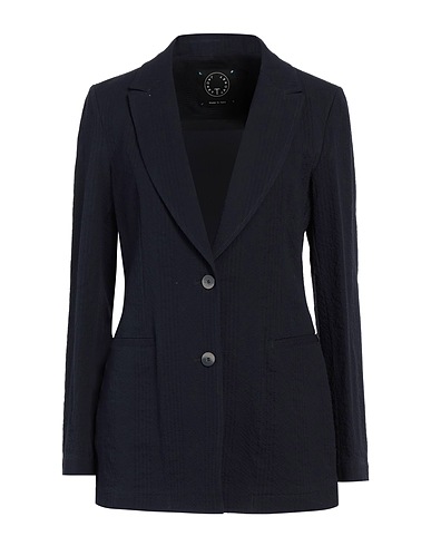 T-JACKET by TONELLO Blazer Navy blue 97% Cotton, 3% Elastane
