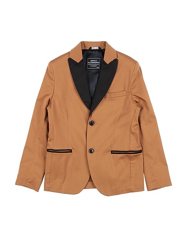 DANIELE ALESSANDRINI Blazer Brown 58% Cotton, 40% Viscose, 2% Elastane