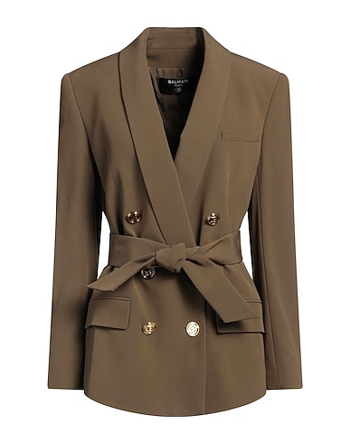 BALMAIN Jackett Militärgrün 100% Viskose