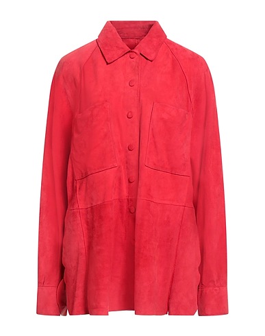 EMPORIO ARMANI Solid colour shirts & blouses Red 100% Goat skin