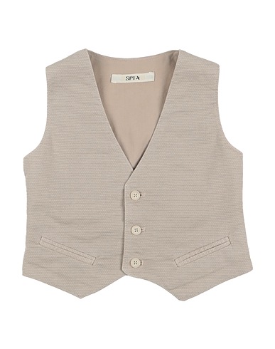 SP1 Waistcoat Beige 93% Cotton, 5% Polyester, 2% Elastane