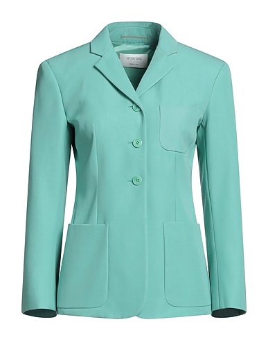 SPORTMAX Blazer Light green 55% Polyester, 45% Virgin Wool