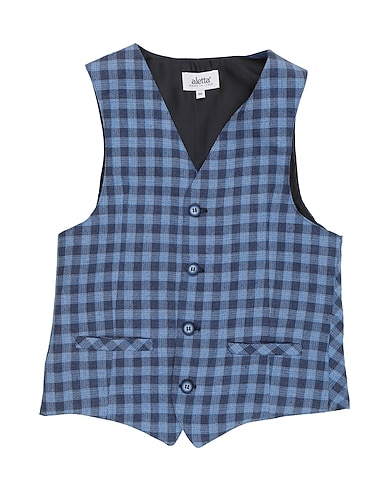 ALETTA Vest Blue 84% Linen, 16% Cotton