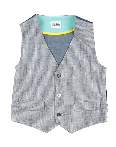 BERNA Waistcoat Midnight blue 50% Linen, 45% Cotton, 5% Polyester