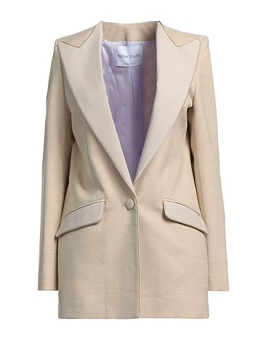 HEBE STUDIO Blazer Sand 58% Linen, 39% Viscose, 3% Elastane, Polyester