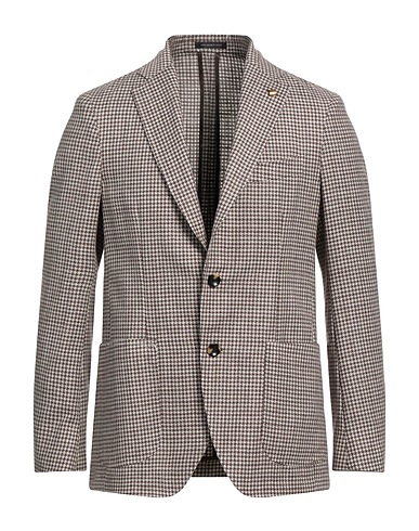 SARTORIA LATORRE テーラードジャケット ダークブラウン ウール 65% / コットン 27% / リネン 8%