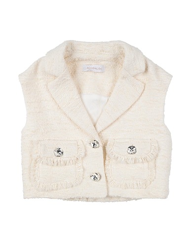 MONNALISA Waistcoat AVORIO 52% Acrylic, 26% Polyester, 22% Cotton, Viscose