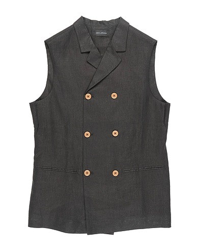 SKILL_OFFICINE Panciotto Nero 100% Lino