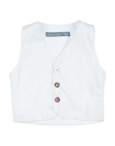 MINIMU' Waistcoat White 100% Cotton