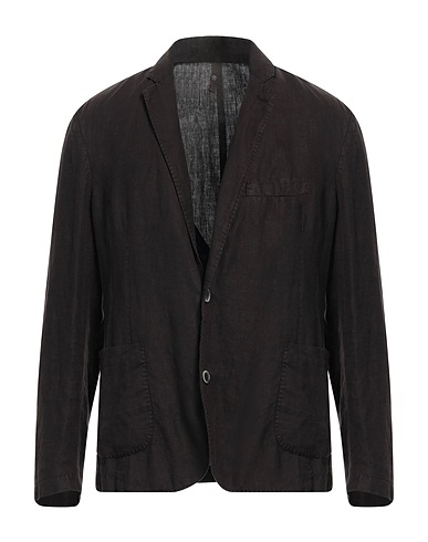 120% LINO Blazer Dark brown 100% Linen