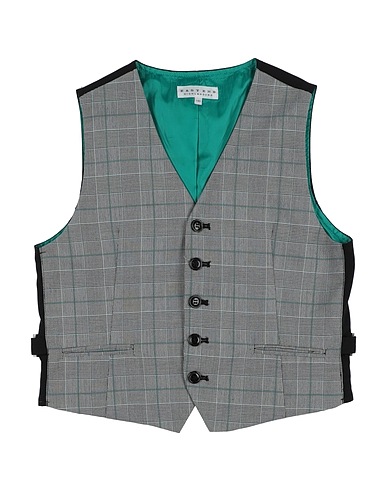EAST END HIGHLANDERS Waistcoat Black 64% Polyester, 34% Rayon, 2% Polyurethane
