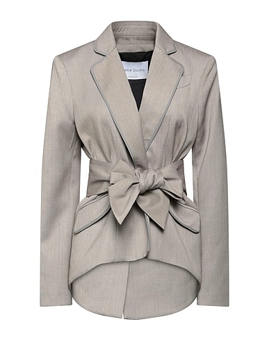 HEBE STUDIO Blazer Taupe 83% Polyester, 15% Viscose, 2% Elastane