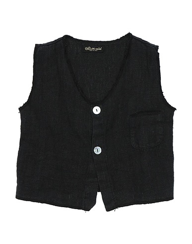 OLIVE by SISCO Panciotto Nero 100% Lino