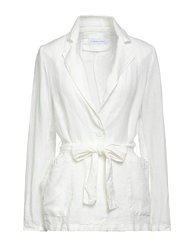 CARACTÈRE テーラードジャケット ホワイト リネン 100%