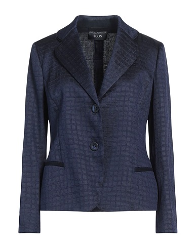 EMPORIO ARMANI Blazer Midnight blue 68% Viscose, 23% Linen, 9% Silk