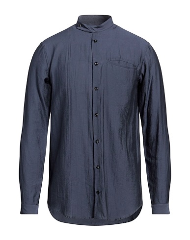 GIORGIO ARMANI Solid colour shirt Midnight blue 86% Lyocell, 14% Polyester