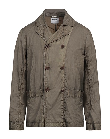 ASPESI Double breasted pea coat Military green 100% Polyamide