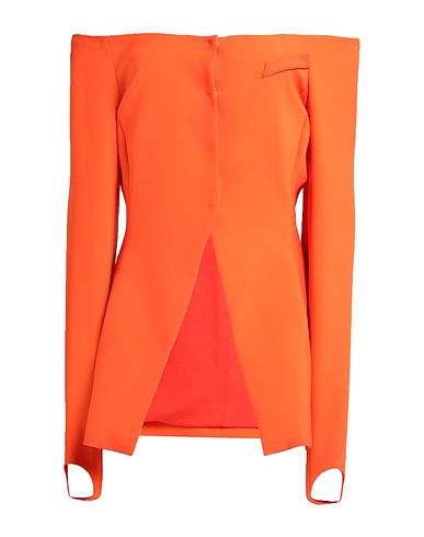 ALESSANDRO VIGILANTE Jacket Orange 92% Polyester, 8% Polyurethane
