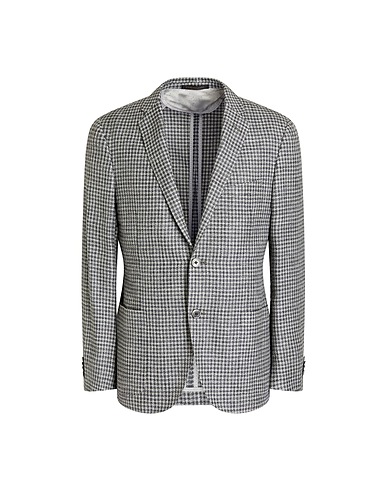 CORNELIANI Blazer ANTRACITE 38% Virgin Wool, 31% Linen, 31% Silk