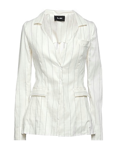 A_ME Jacket Ivory 77% Linen, 23% Elastomultiester