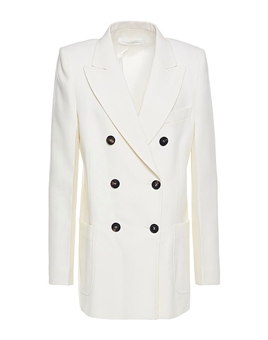 VICTORIA BECKHAM Blazer White 100% Virgin Wool, Horn