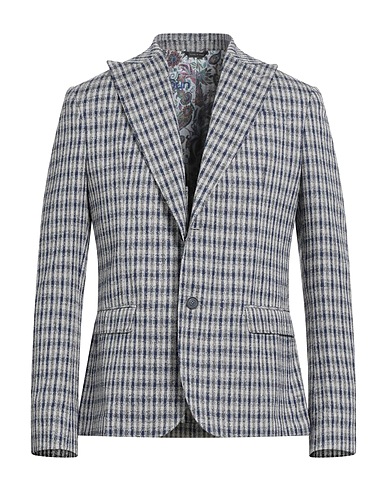 UNGARO Blazer Blue 44% Cotton, 32% Viscose, 13% Linen, 11% Polyamide, Polyester