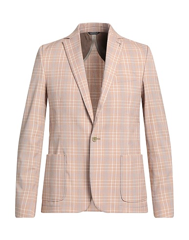 DANIELE ALESSANDRINI Blazer Camel 80% Polyester, 18% Viscose, 2% Elastane