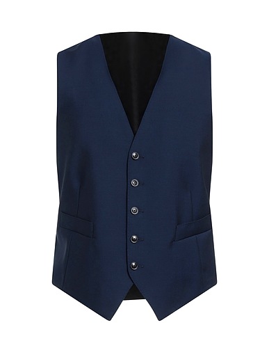 SARTORIA LATORRE Panciotto Blu navy 84% Lana, 16% Lana mohair