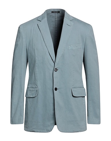 DUNHILL Blazer Light grey 98% Cotton, 2% Elastane