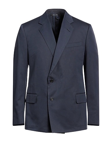 DUNHILL Blazer Midnight blue 77% Cotton, 23% Mulberry silk