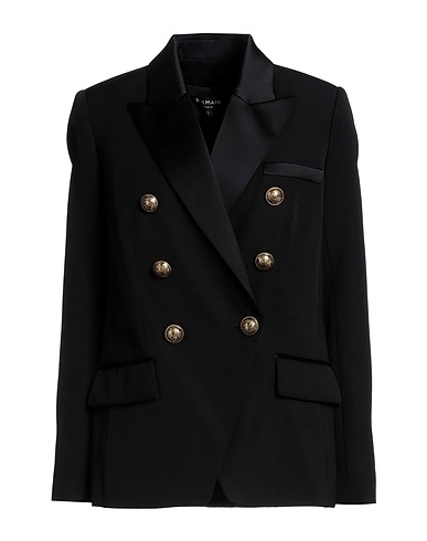 BALMAIN Blazer Black 100% Wool, Viscose