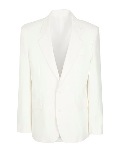 8 by YOOX Blazer LINEN OVERSIZE SINGLE-BREAST BLAZER
 White 100% Linen