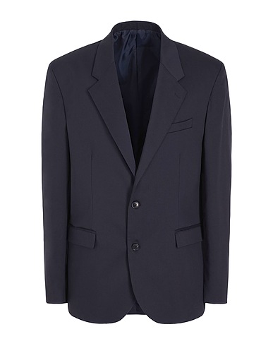 8 by YOOX Blazer COTTON BLEND OVERSIZE SINGLE-BREAST BLAZER
 Navy blue 66% Cotton, 30% Polyamide, 4% Elastane