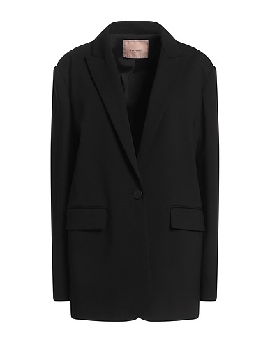 TWINSET Blazer Black 68% Viscose, 27% Polyamide, 5% Elastane