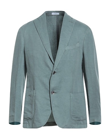 BOGLIOLI Blazer Pastel blue 52% Cotton, 48% Linen