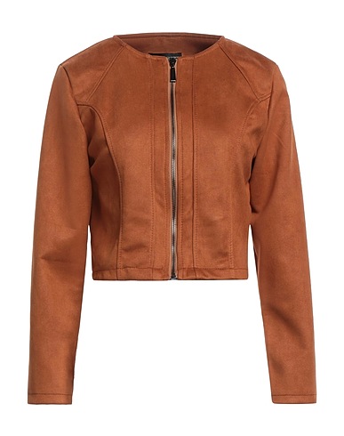 ANGELA MELE MILANO Jacket Camel 90% Polyester, 10% Elastane