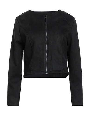 ANGELA MELE MILANO Jacket Black 90% Polyester, 10% Elastane