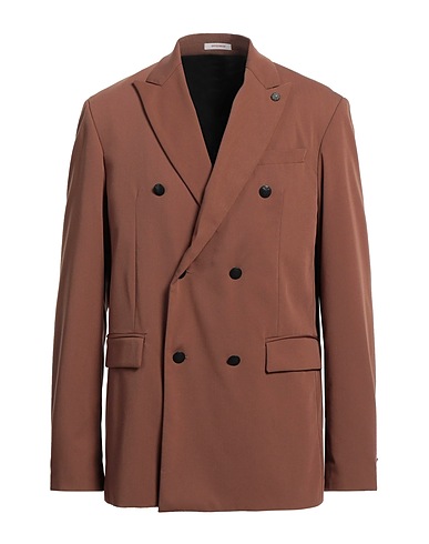 OFFICINA 36 Blazer Brown 75% Polyester, 19% Viscose, 6% Elastane