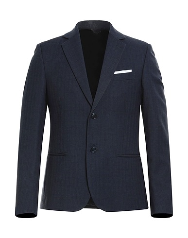 GREY DANIELE ALESSANDRINI Blazer Navy blue 80% Polyester, 20% Viscose