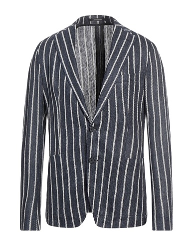 TAGLIATORE Blazer Midnight blue 88% Linen, 8% Cotton, 4% Polyamide