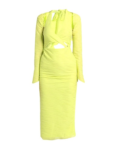 NA-KD Midi dress Lime green 95% Polyester, 5% Elastane