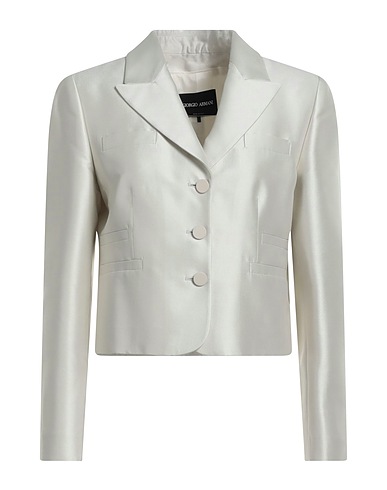 GIORGIO ARMANI Veste Gris clair 94% Soie, 6% Polyamide