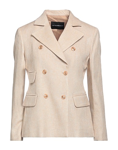 EMPORIO ARMANI Blazer Beige 71% Cotton, 25% Viscose, 2% Polyamide, 2% Elastane