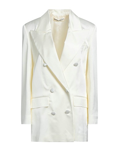 NINEMINUTES Blazer Ivory 97% Polyester, 3% Elastane, Viscose