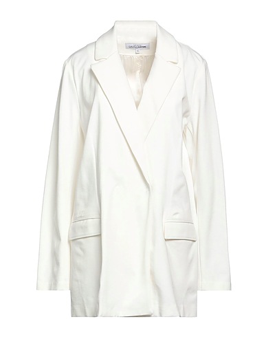 EUROPEAN CULTURE Giacca Off white 63% Viscosa, 27% Poliammide, 5% Elastan, 5% Cotone