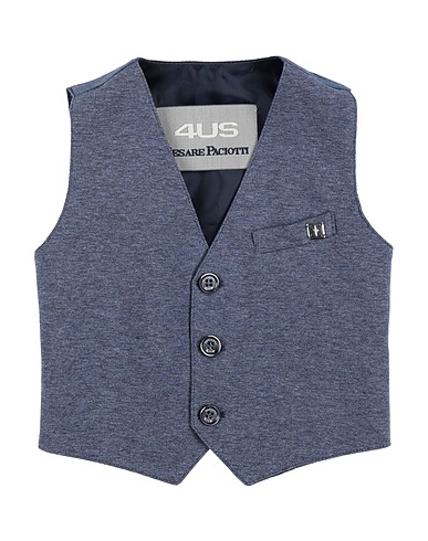 PACIOTTI 4US Suit vest Blue 100% Cotton