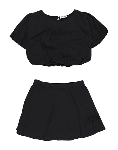 MOSCHINO TEEN Completo Bambini Nero 100% Cotone