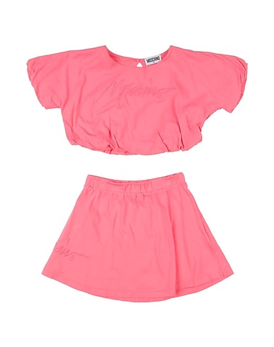 MOSCHINO TEEN Completo Bambini Rosa 100% Cotone