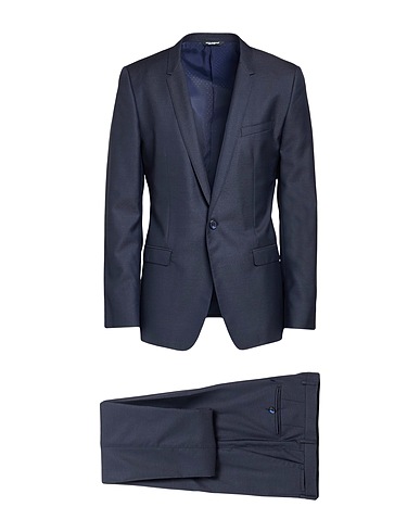 DOLCE&GABBANA Suits Midnight blue 56% Virgin Wool, 44% Silk